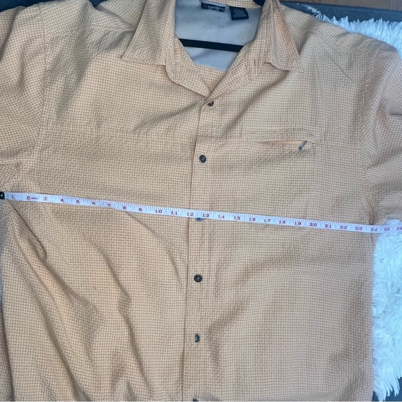 Alpine Design Mens XL Button Orange Plaid Short Sleeve Camping Shirt - Picture 4 of 5